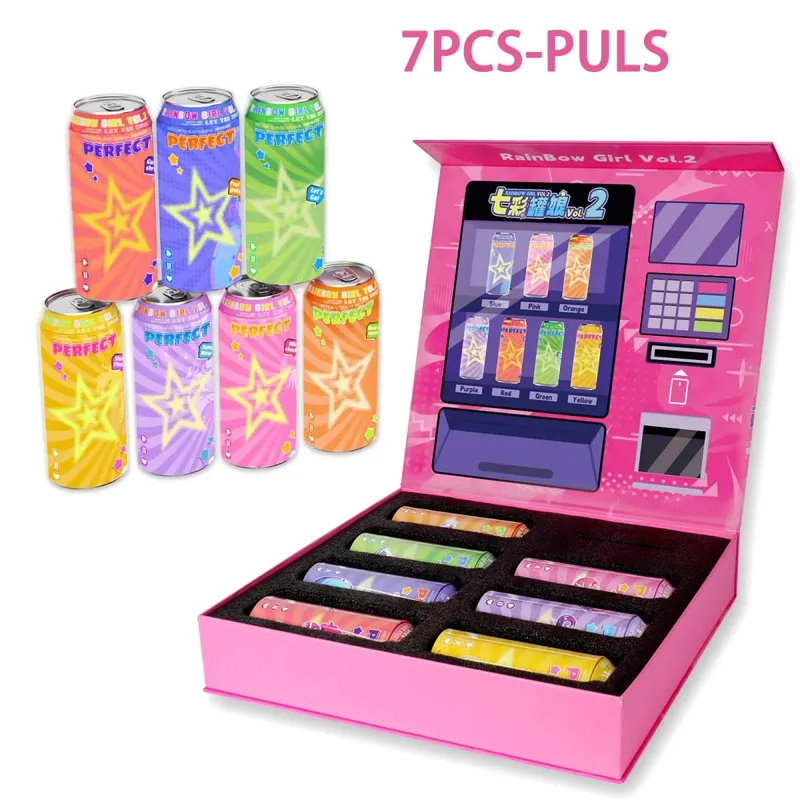 YUU 7PCS Hidden Canned Male Masturbators Blowjob Soft Sex Toys Pocket Pussy Portable Masturbation Tool Anime Onahole for Men 18+