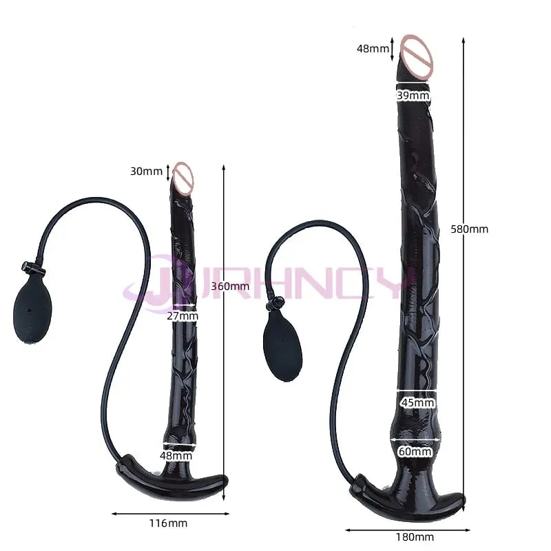 Super Long 100cm Inflatable Anal Dildos Liquid Silicone Huge Butt Plug in-depth Rectal Dilation Prostate Massage BDSM Sex Toys — image 3