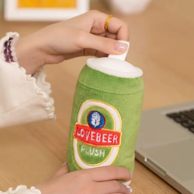 11~19cm Cute Beer Glass Bottle Drink Can Beer Barrel Plush Pillow Stuffed Kawaii Humanoid Plushie Party Prop Man Gift — image 10