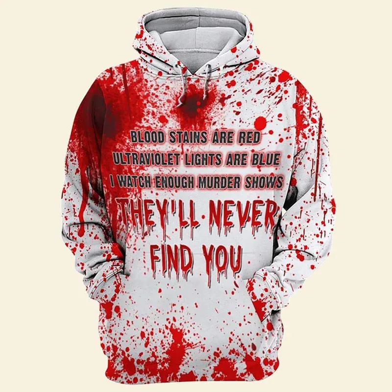 YOU 2026 Halloween Hoodies Men Women Full Print Terror Blood Graphic Sweatshirt Hoody Sudaderas Originales — image 5