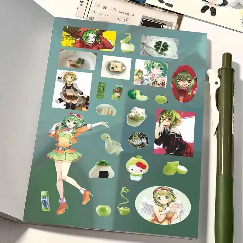 Hatsune Miku -Project DIVA- Sticker Hatsune Miku Kagamine Rin/Len Anime Perifer Journal Materiale Sticker 8 ark Nye gaver — image 4