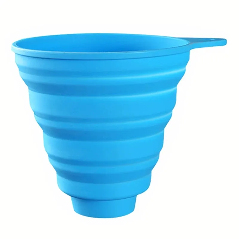 Silicone Funnel Gel Foldable Collapsible Fill Hopper S/L para sa Kitchen Jar Bottle Feeder Wine Auto Engine Oil Petrol Transfer — image 9