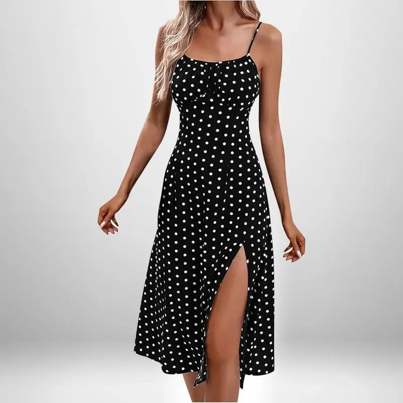 Women Elegant Floral Beach Vacation Streetwear Sexy Low Cut Beach Party Slim Slit Dress Chic Bodycon Lady Sleeveless Vestidos — image 18