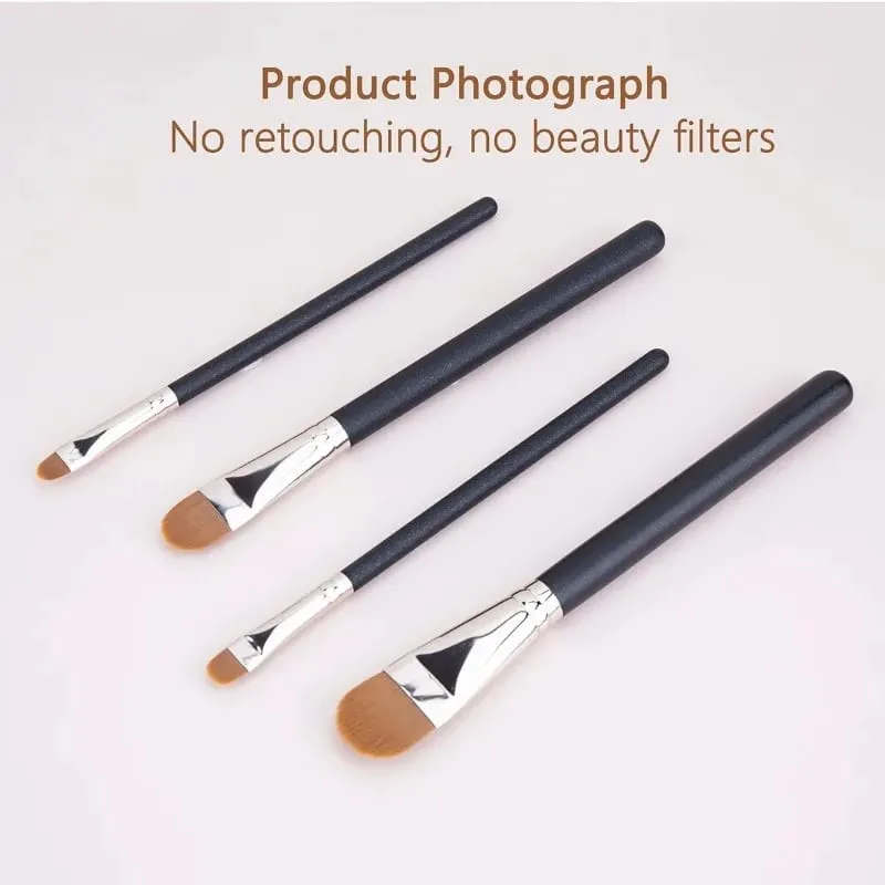 4 Types Sizes Upgraded Ultra-thin Foundation Concealer Makeup Brush Professional Liquid Foundation Cream Concealer Make-up Tool — image 6