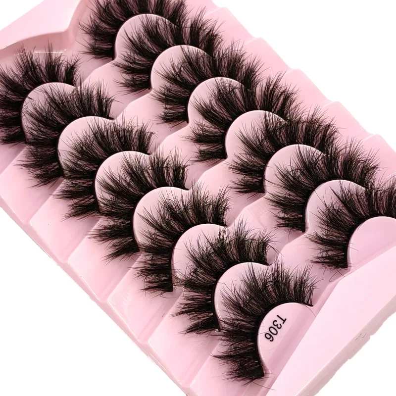 Fluffy Lashes Mink False EyelashesThick Cat Eye Makeup Long Natural Volume 3d Eyelashes Extension Wholesale Mink Eyelashes — image 26