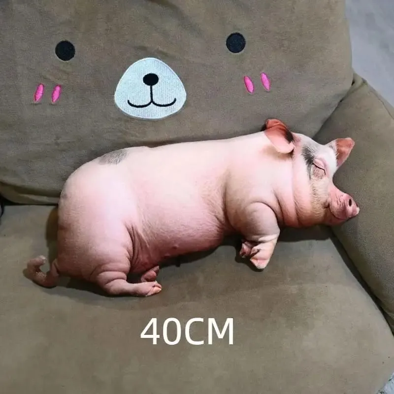 Pig Shaped 3D Plush Pillow Super Soft Comfortable Fabric Decorative Cushion for Living Room Sofa Bed