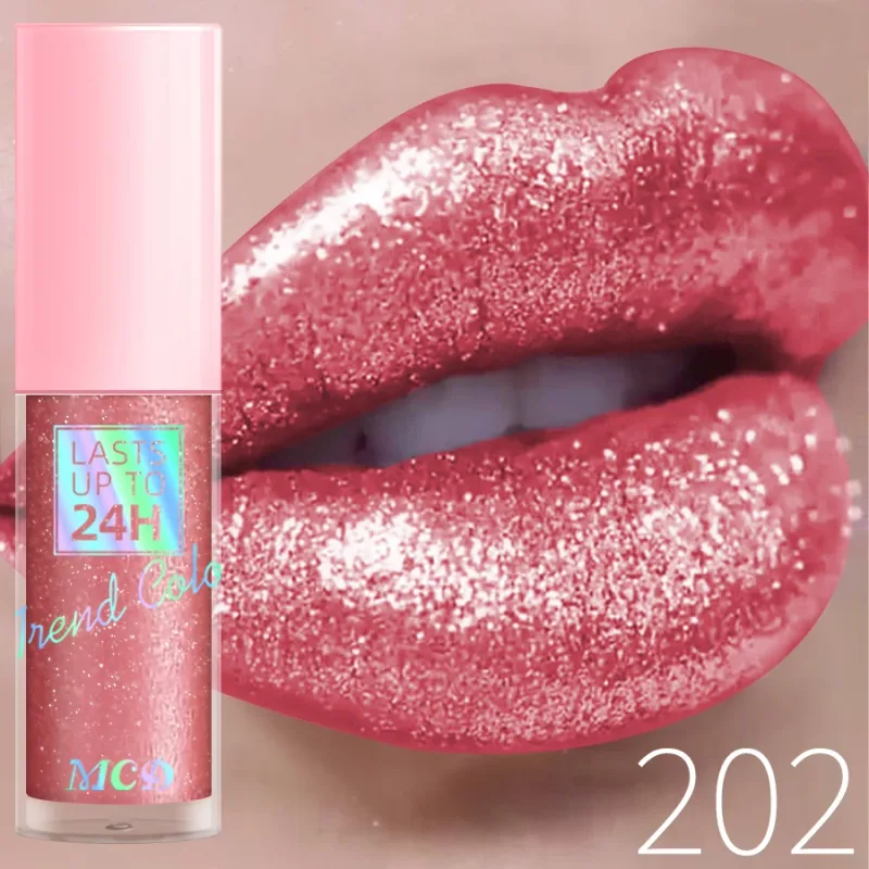 18 Χρώματα Diamonds Glitter Lip Gloss Μεγάλης διάρκειας Αδιάβροχο Υγρό Κραγιόν Pearl Shining Lip Color Sparking Lip Makeup Women — image 8