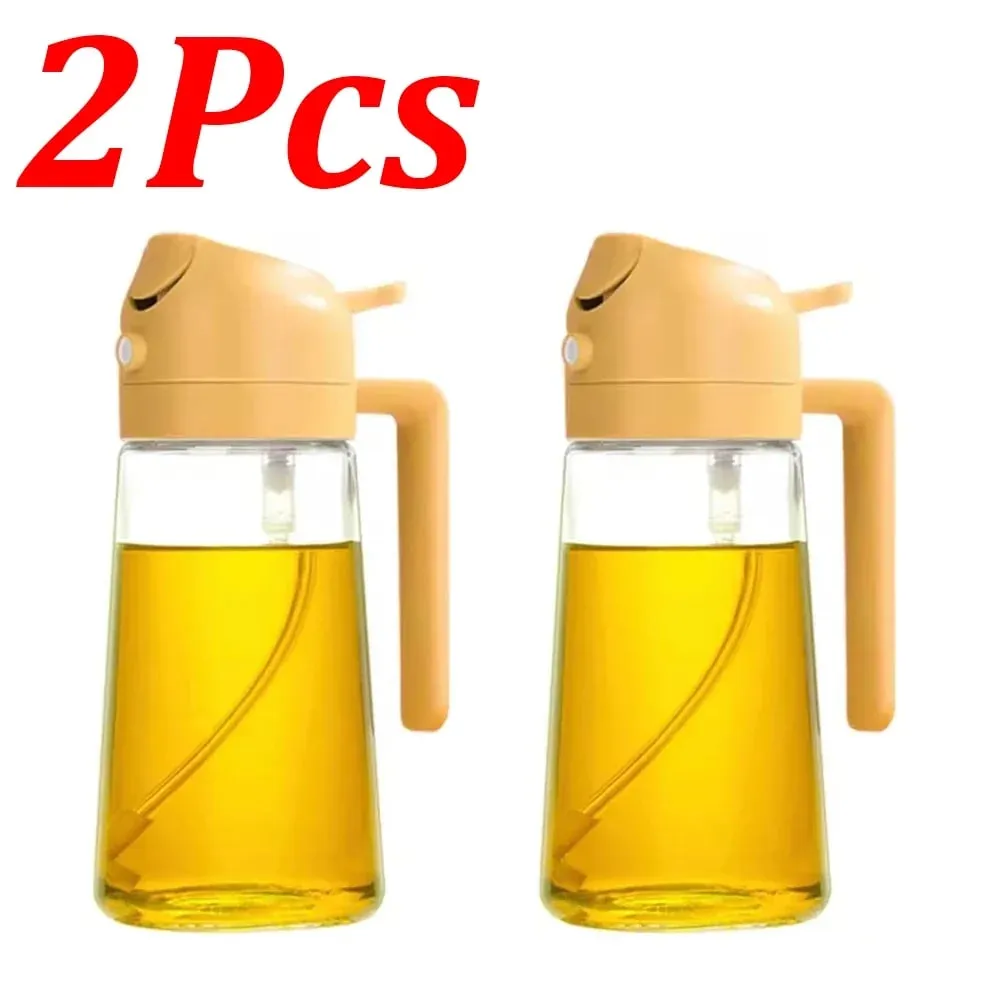 Pulvérisateur d'huile d'olive en plastique 500ml 2 en 1, 1 à 4 pièces, pulvérisateur d'huile de cuisson pour friteuse à Air de cuisine, cuisson de salade, grillades BBQ — image 12