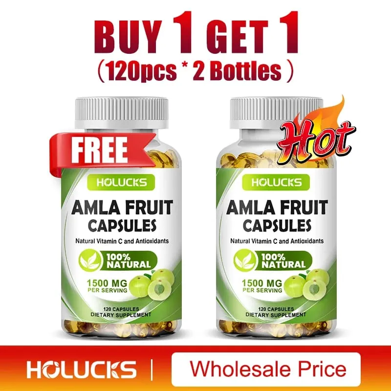 Amla Vitamin Supplements Supports Metabolism Detox & Digestion Collagen Booster Provides Cellular Defence Skin Hair Health