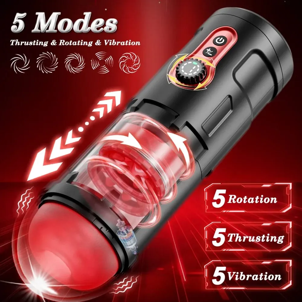 Masturbador masculino automático, rotação telescópica, máquina de sucção, pistão, boquete, produtos adultos, masturbação, brinquedo sexual para homens — image 3