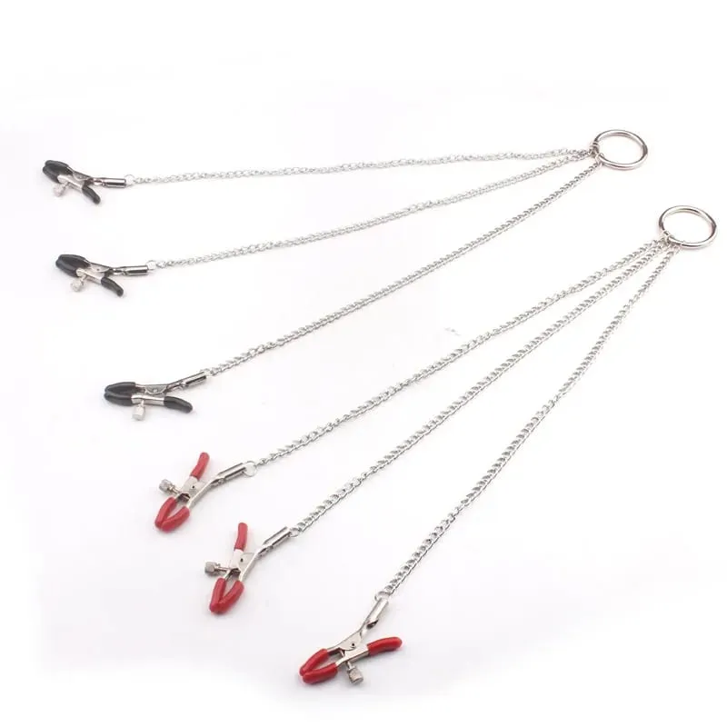 Mga Larong Pang-adulto Mga Sexy na Laruan Para sa Babae Mag-asawa BDSM Pagkaalipin Fetish Collar Chain Collars Nipple Clamps Vagina Clitoris Sex Products 18+ — image 6