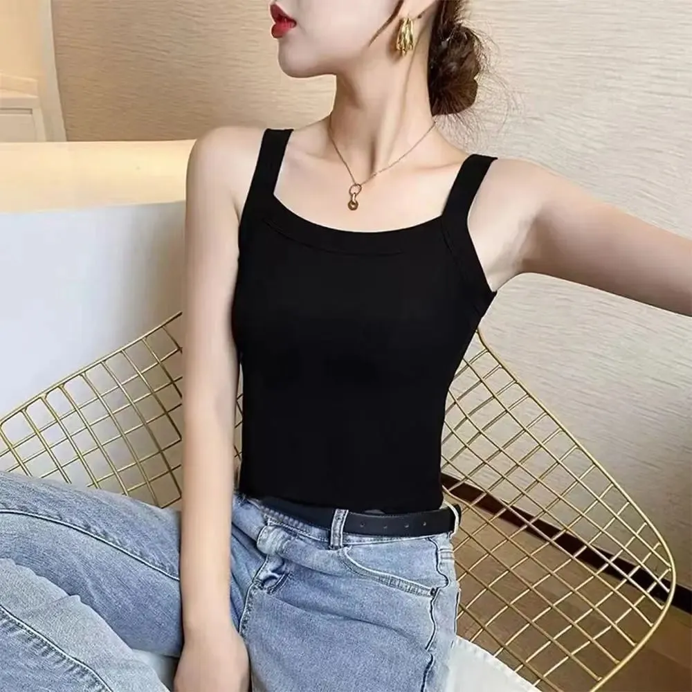 Casual Sleeveless Summer Tank Tops Underwear Camisoles Cami Top Shirt Slim Fitted Tops Sports Activities — image 5