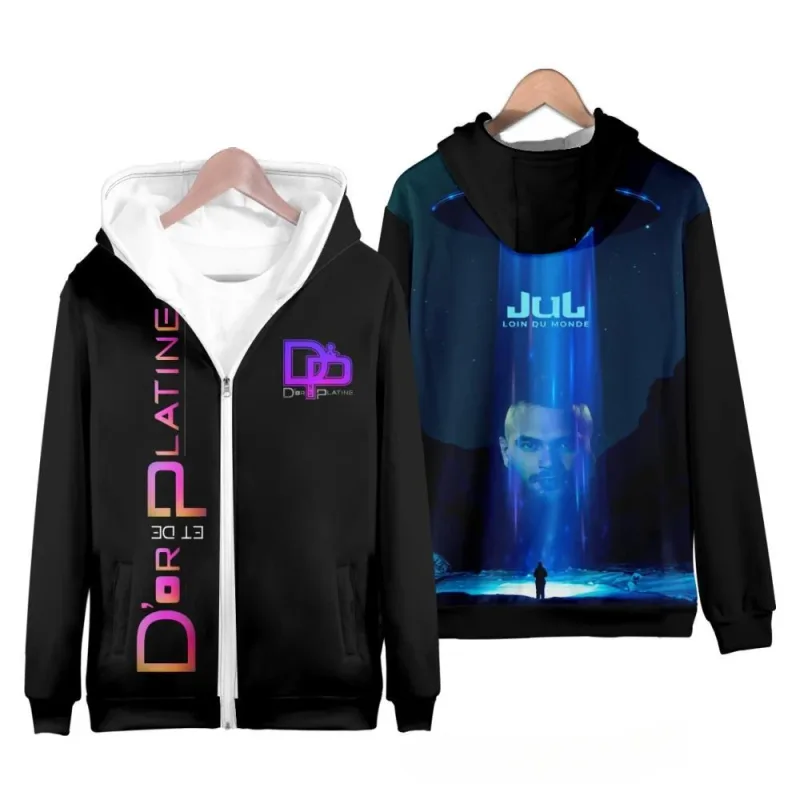 Rapper jul 3d impressão zíper hoodies das mulheres dos homens casual moletom com capuz com capuz agasalho de grandes dimensões pulôver homem casaco roupas — image 8