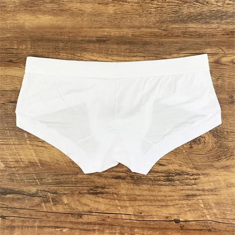 Cuecas masculinas sexy modal rosa, simples e confortável, bolsa convexa em u, cintura baixa, slim fit, plus size, cuecas masculinas — image 12