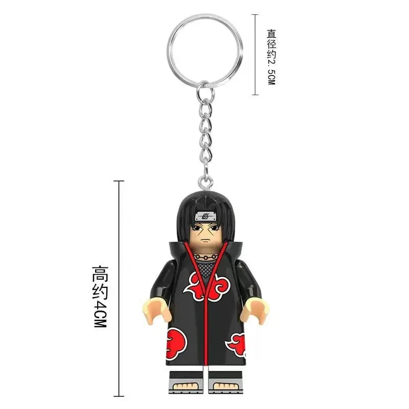 6style Beautiful Handmade 3D Cartoon Naruto anime peripherals keychain cute mini movable Figures Heads Assembly keychain gift — image 4