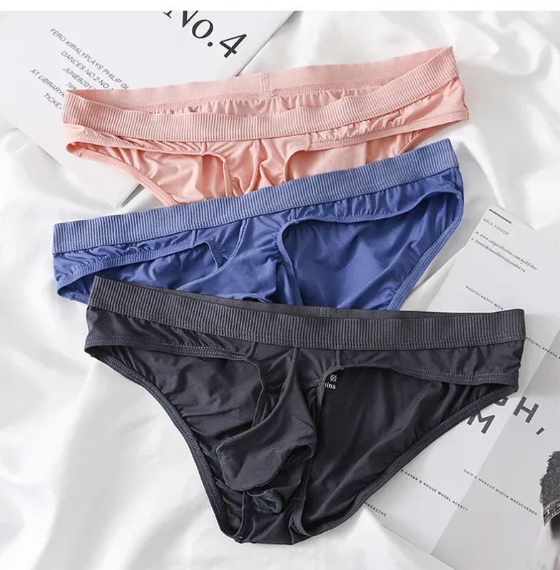 남자의 얼음 실크 팬티 여름 투명 원활한 빠른 건조 남자 통기성 팬티 초박형 속옷 — image 20