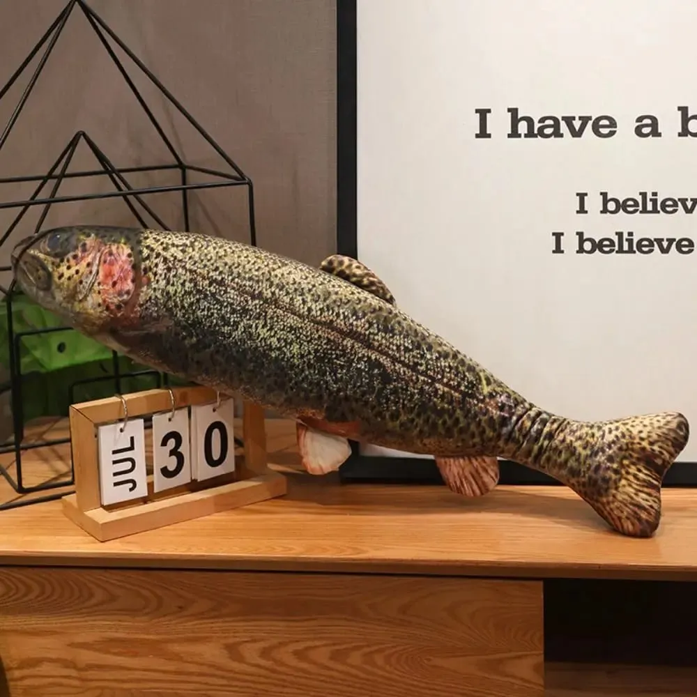Perch Simulation Fish Plush Pillow Grouper Stuffed Cartoon Fish Plush Toy Soft Lovely Fish Anime Pillow Dolls Living Room — image 8