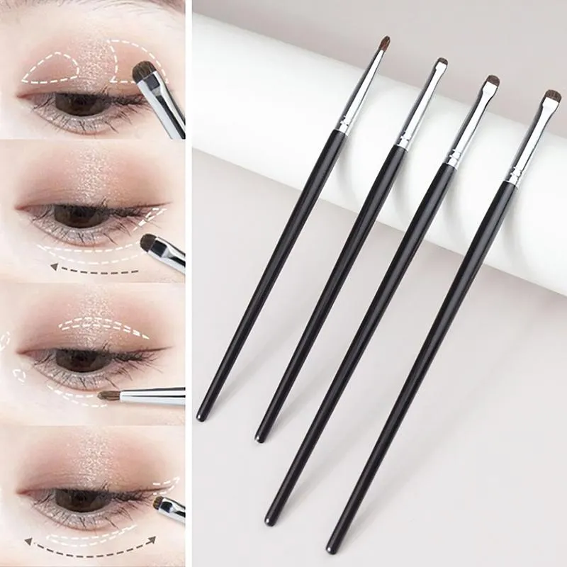 4/6Pcs Undereye Smudge Brushes Soft Eyeliner Brush Perfect Eye Makeup Tools Eye Detail Brushes Set Horse Hair Eyeshadow Brushes — image 3
