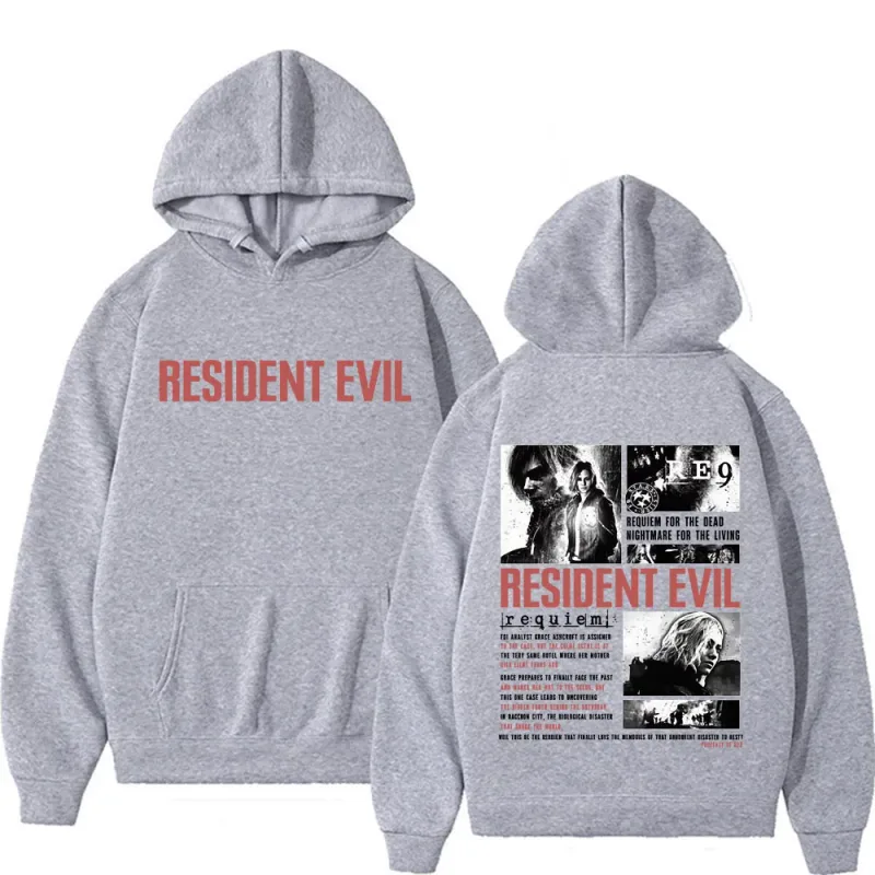 Resident Evil Requiem Sweatshirts Leon Kennedy Grace Ashcroft 90s Vintage Hoodies Men Women Fashion Classic Pullovers Streetwear — image 4