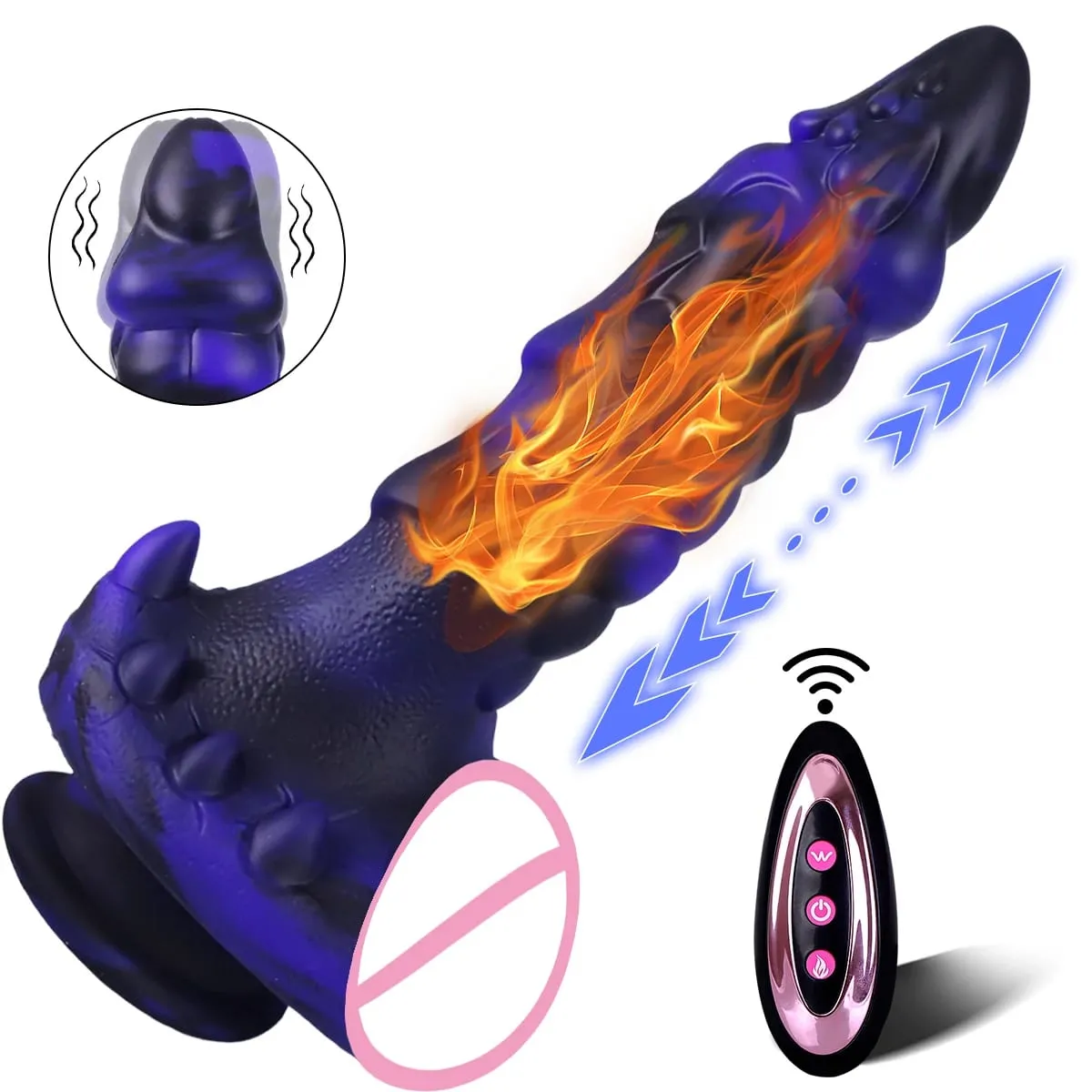 Big Telescopic Dildo Sex Toy Vibrator Dildo Remote Control Thrusting Vibration Penis Monster Dildos Vagina Anal G Spot Massager — image 1