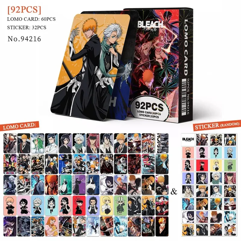 Tarjeta postal de Anime Attack on Titan Lomo, juguete Haikyuu boticario diarios Honkai Star Rail, tarjetas de colección con pegatinas de regalo — image 19