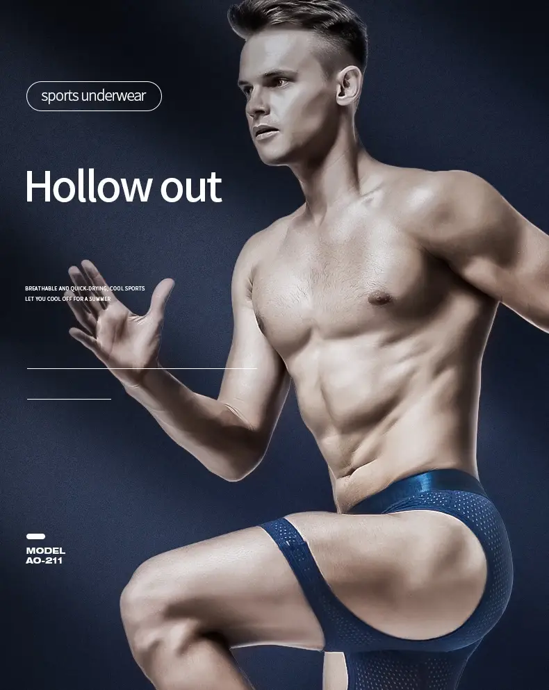 Roupa interior esportiva masculina de fitness gelo seda fina treinamento secagem rápida corrida estendida anti-desgaste perna não vestindo cuecas boxer — image 1