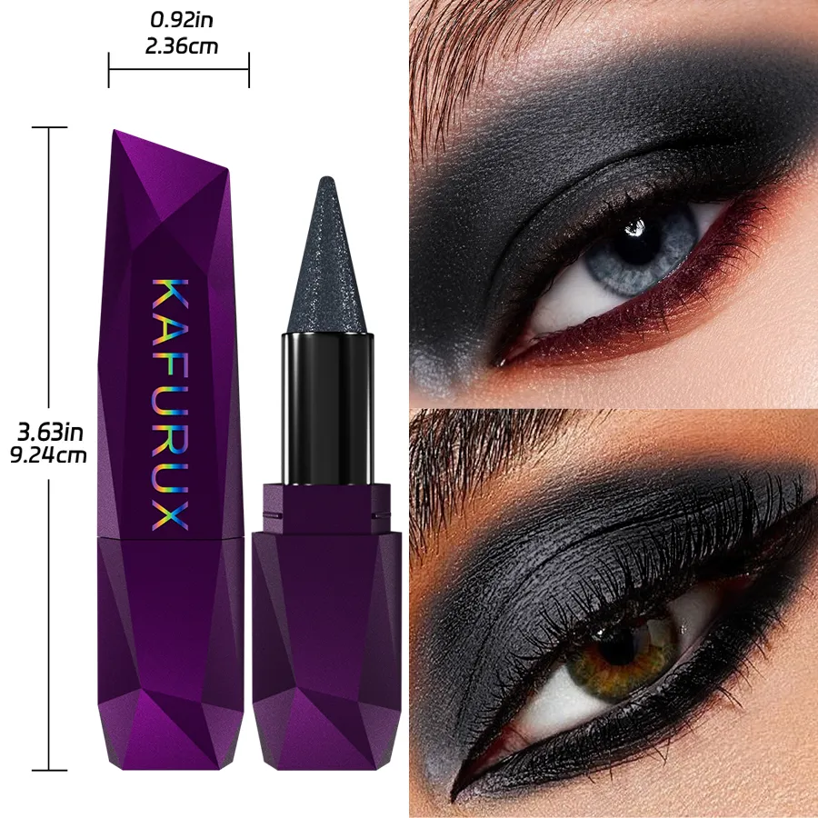 1PC black metallic eyeshadow stick shimmer waterproof glitter eye shadow Korean makeup for eye or lip cosmetic lipstick beauty — image 6