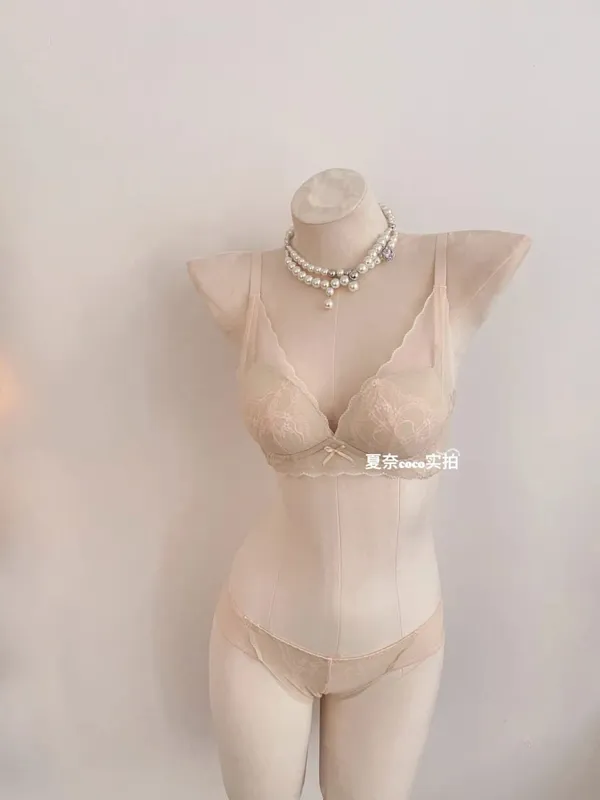 French Style Soft Lace Wireless Bra Set Women Push Up Small Breast Lift Full Cup Sexy Adjustable Comfort Lingerie Set Daily Wear — image 13