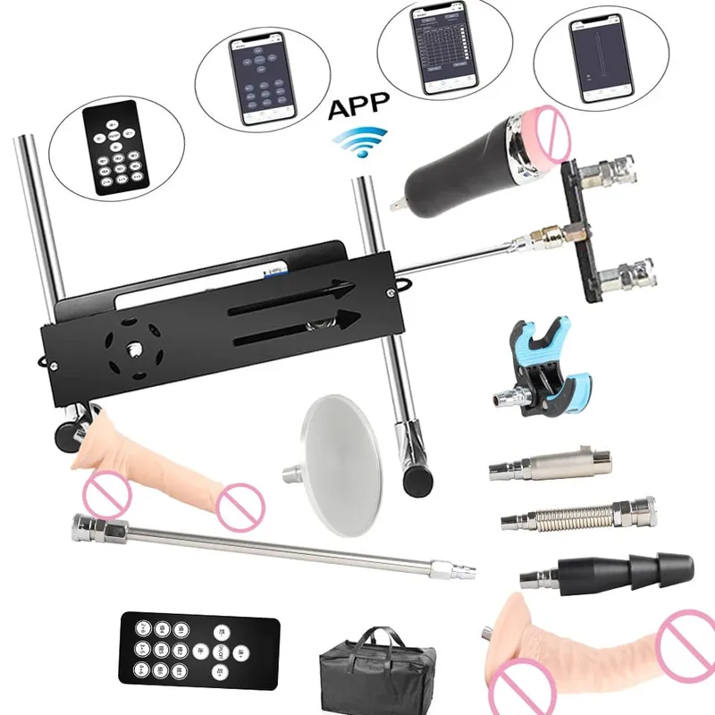 App inteligente premium sistema de máquina de sexo silicone vibrador empurrando amor máquina de sexo massageador de controle remoto para mulher — image 8