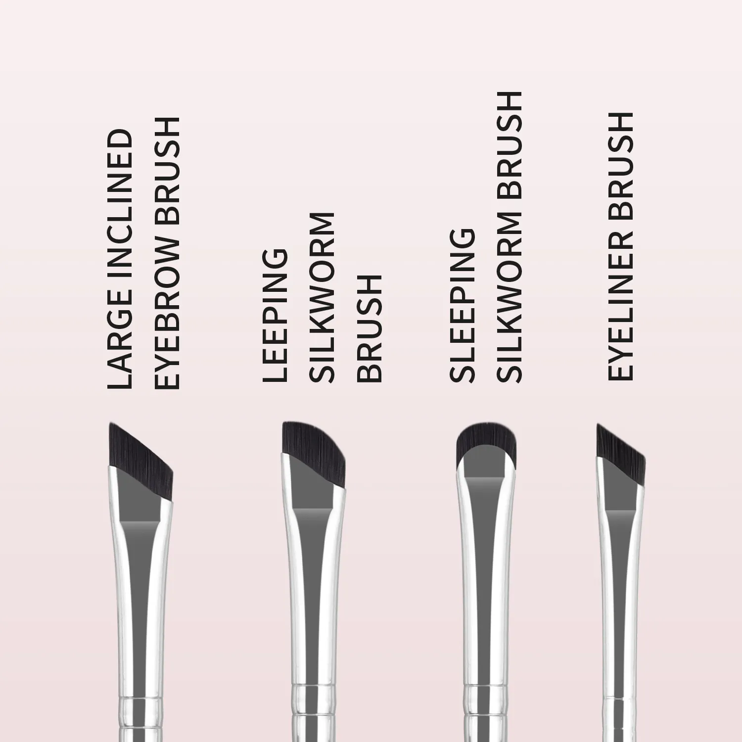 4Pcs Ultra Thin Angled Eyebrow Brushes Set Fine Precise Brow Brush for Eyebrow Powder Gel Liner Eye Makeup Tools — image 4