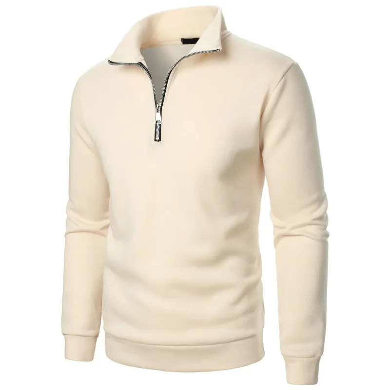 Men's Zip Turn Down Collar Sweatshirts Spring Male Solid Color Loose Pullover Coats BSD-ZW160 — image 17