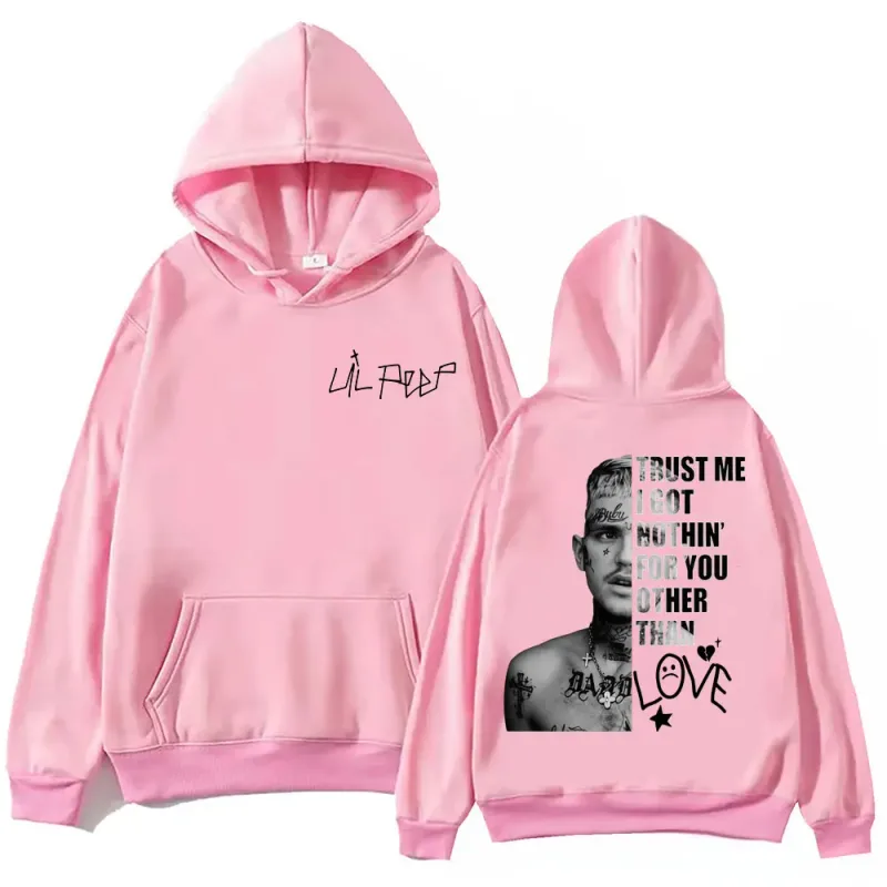 Rapper Lil Peep Merch Hoodies Homens Mulheres Roupas Hip Hop Vintage Pullovers Moda Casual Oversized Moletom Com Capuz Streetwear — image 6