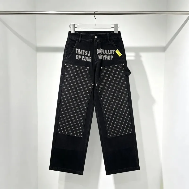 New Jeans Men Retro Cough Syrup Jeans Streetwear Men Women Loose Casual Denim Trousers — image 7