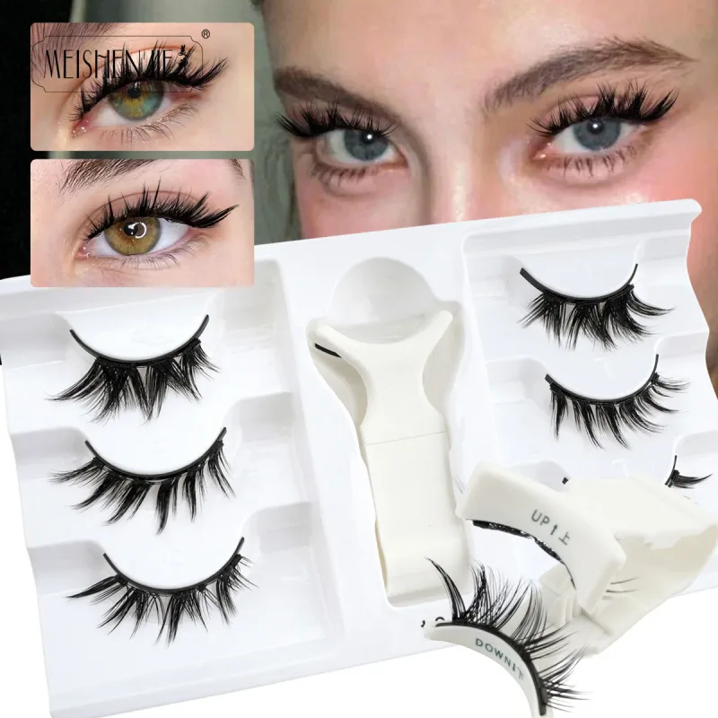 1/3 Pairs Magnetic Eye Lashes Handmade Eyelashes Soft Reusable Magnetic Lashes Natural Look 3D False Lashes Makeup Tweezers Set — image 24