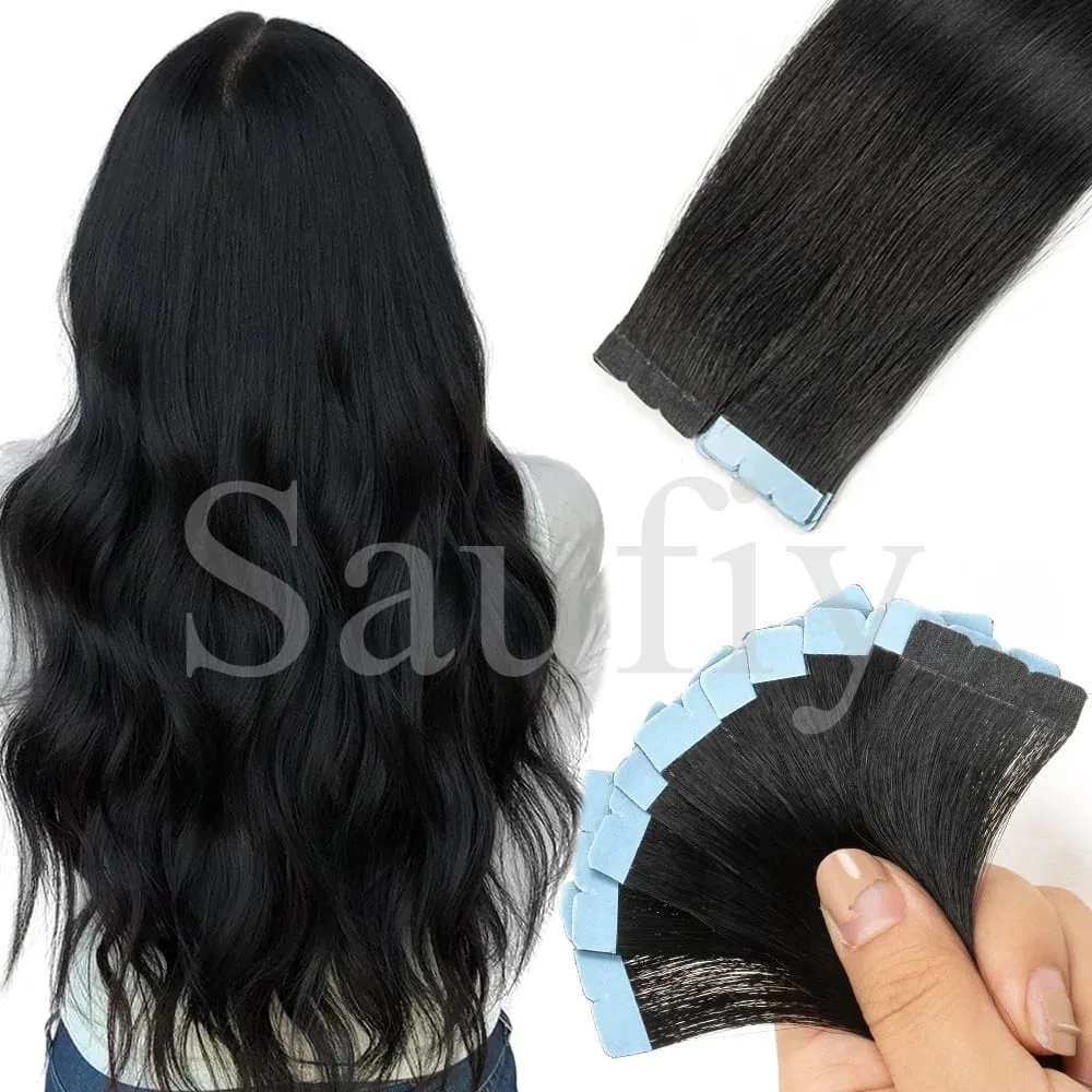 Mini fita loira balayge de 12 a 20 polegadas em extensões de cabelo humano, fita dupla face invisível sem costura em extensões de cabelo — image 7