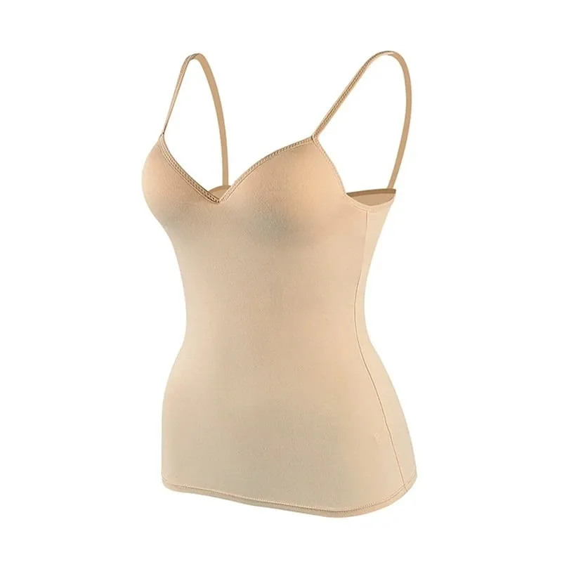 Solid Padded Bra Sexy Women Tops Camisole Top Women Vest Women Camisole with Built in Bra Cami Top Vest Tank Top