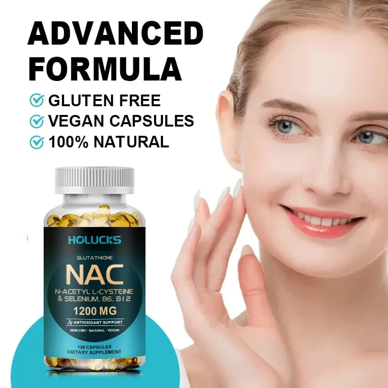 NAC-kapsler 1200mg - Støt hudsundhed Cellulær energi Antioxidant Detox Forbedrer immunitet Forbedrer fordøjelsen — image 4
