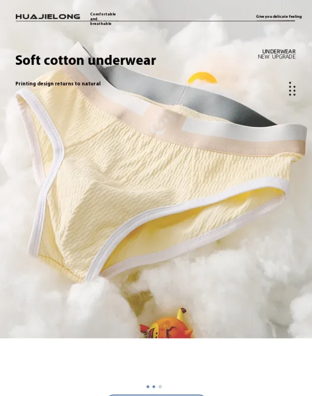Mga Bagong Panti ng Lalaki Mga Lalaki Sexy na Kasuotang panloob na Teenage Cotton Panties Triangle Pants Malaking Sukat Simple Breathable Manipis na Tide Shorts — image 8