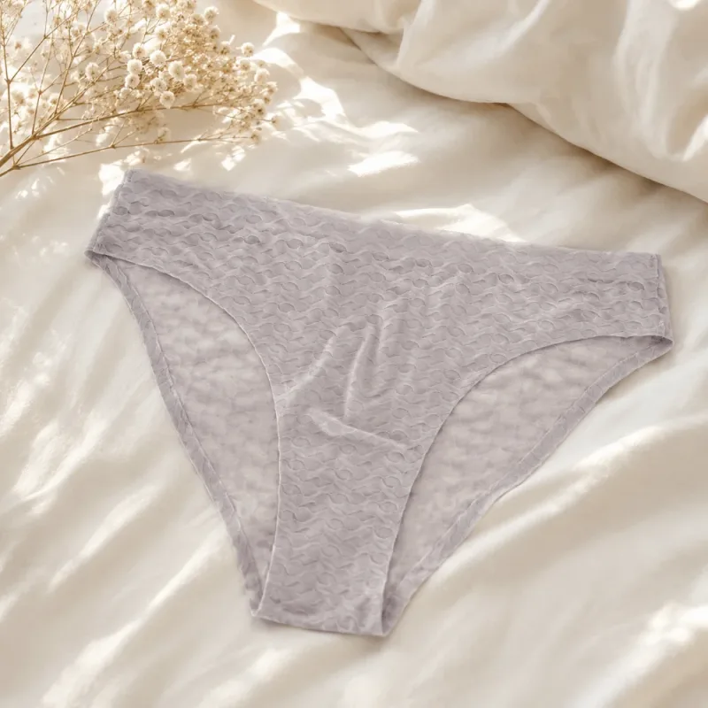 Panties Mesh Thin Men's Underwear Transparent Low Waist Ice Silk Underpants Bubble U Convex Pouch Men Triangle Briefs Male — image 10
