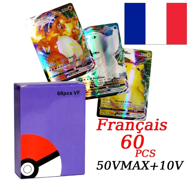 French Version Pokemon Cards VMAX V EX GX MEGA VSTAR Carte Collection Battle Trainer Children's Christmas Toys Gift — image 13