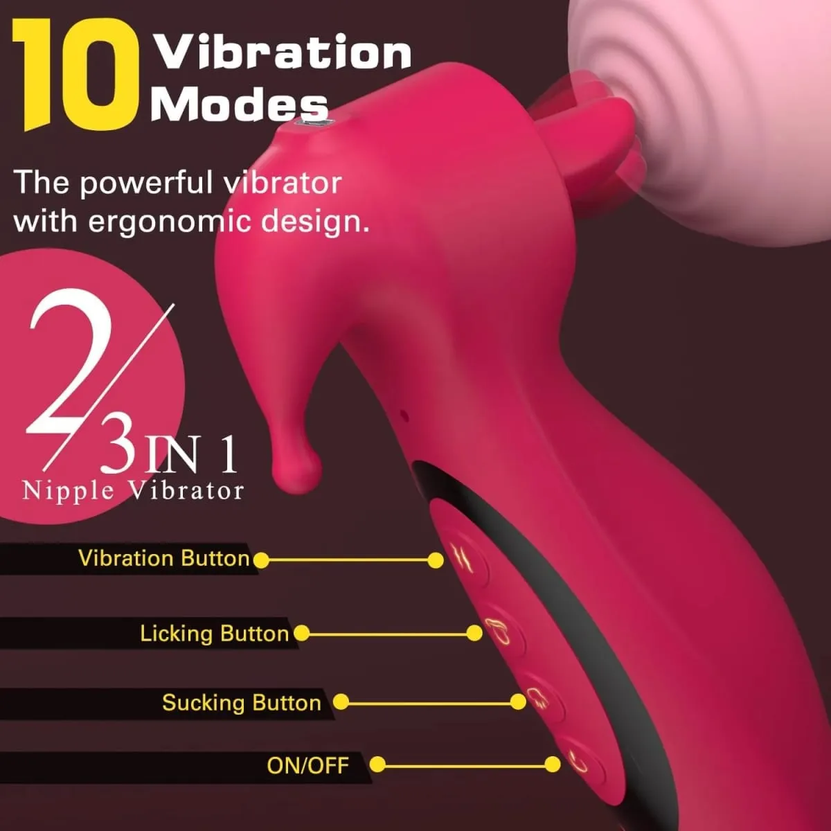 Powerful Sucking Vibrator for Women Tongue Licking Vibrating Clitoris Sucker Vibrator Nipple Stimulator Adults Sex Toy