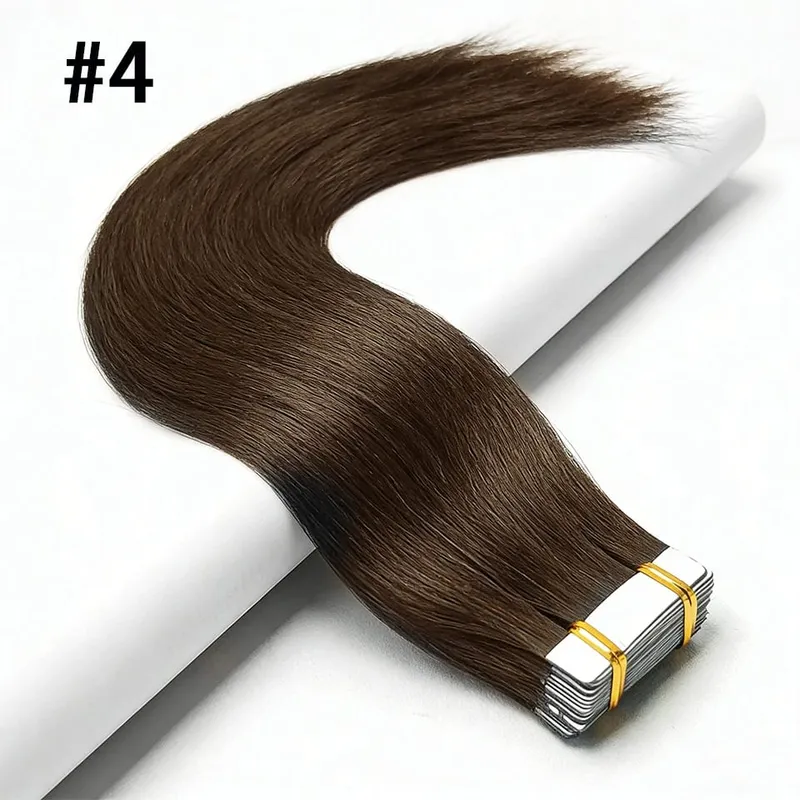 50g Straight Tape in Hair Extensions Human Hair 613 Color Bleach Blonde Seamless Skin Weft Tape in Real Human Hair Extension — image 10
