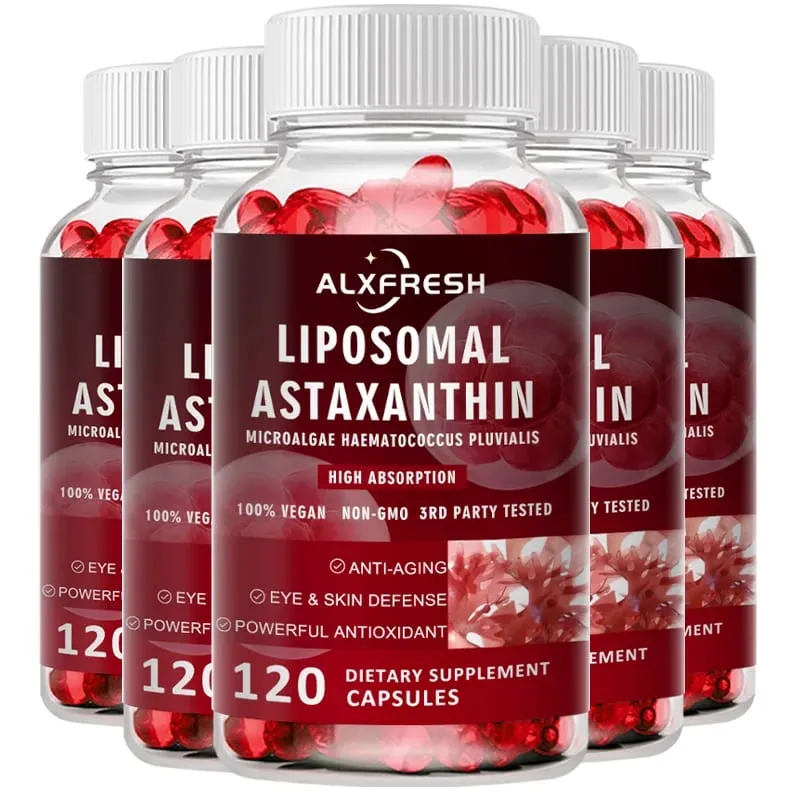 Astaxanthin Capsules For Skin Health Delay Aging Relieve Eye Fatigue Protect Vision Enhance Endurance Promote Exercise Recovery