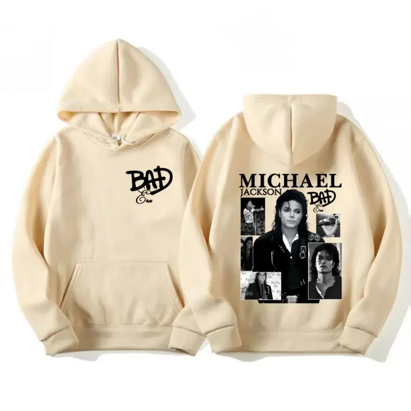 King of Pop Michael Jackson Bad Era Album Graphic Hoodies Men Women Vintage Hot Sale Hoodie Oversized Fleece Comfort Sweatshirts — image 6