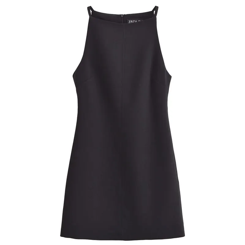 Moda vestidos de verão 2024 vestidos femininos bodycon sem mangas mini vestido branco vermelho azul preto amarelo vestido de férias — image 8