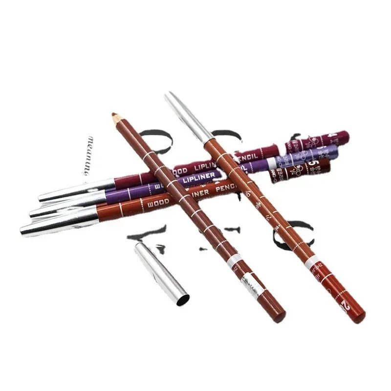 Delineador labial antiincrustante profissional, 28 cores, caneta de batom profissional, à prova d'água, lápis de contorno labial, maquiagem duradoura, delineador cremoso