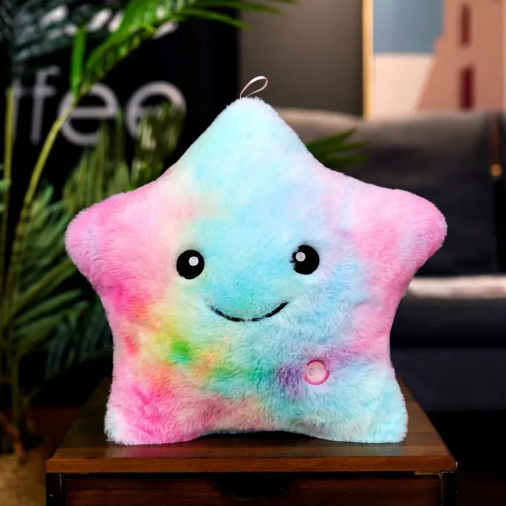 Jouet en peluche étoile électronique LED, jouets doux pour bébé et enfant, poupée étoile LED, décoration de la maison, oreiller étoile douce