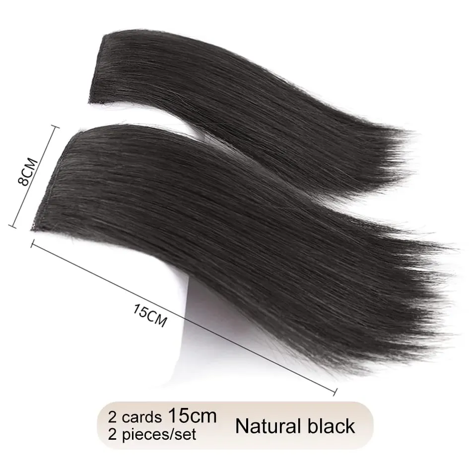 Synthetic 2 pieces/set of wig pads hair extensions opening and top replacement pieces replacement artifact