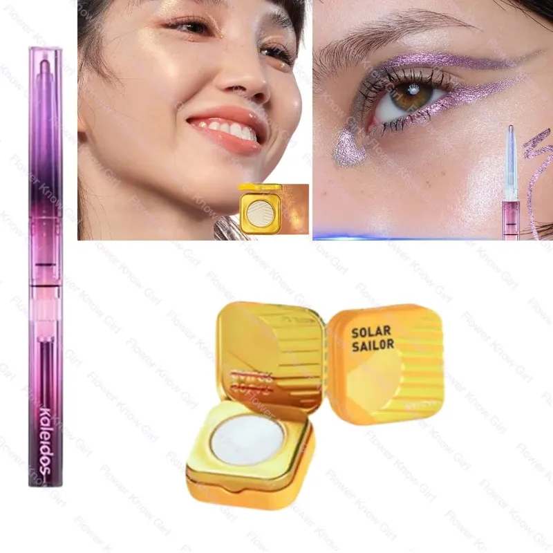 Kaleidos Chameleon Face Eye Makeup Set Gel Eyeliner Pensil Chameleon Eyeshadow Highlighter Chrome Glitter Diamond Powder — image 9