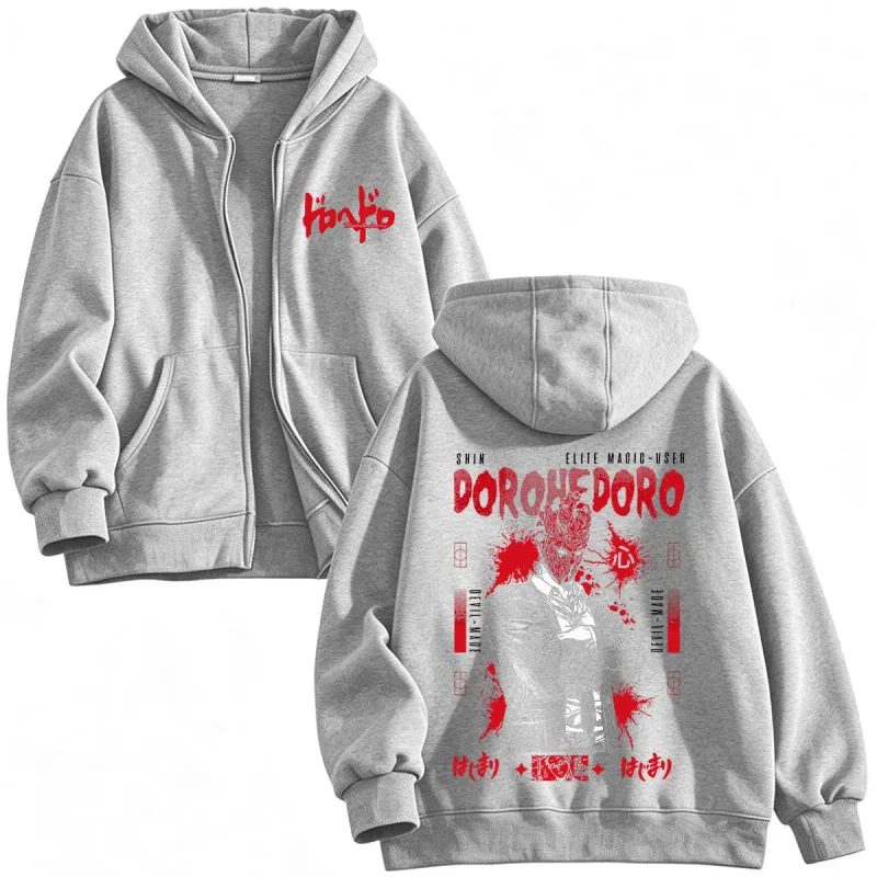 Anime Dorohedoro Kaiman Shin Zipper Hoodies Men's Women Clothing Zip Up Hooded Sweatshirts Long Sleeves Jackets Caots Streetwear — image 5